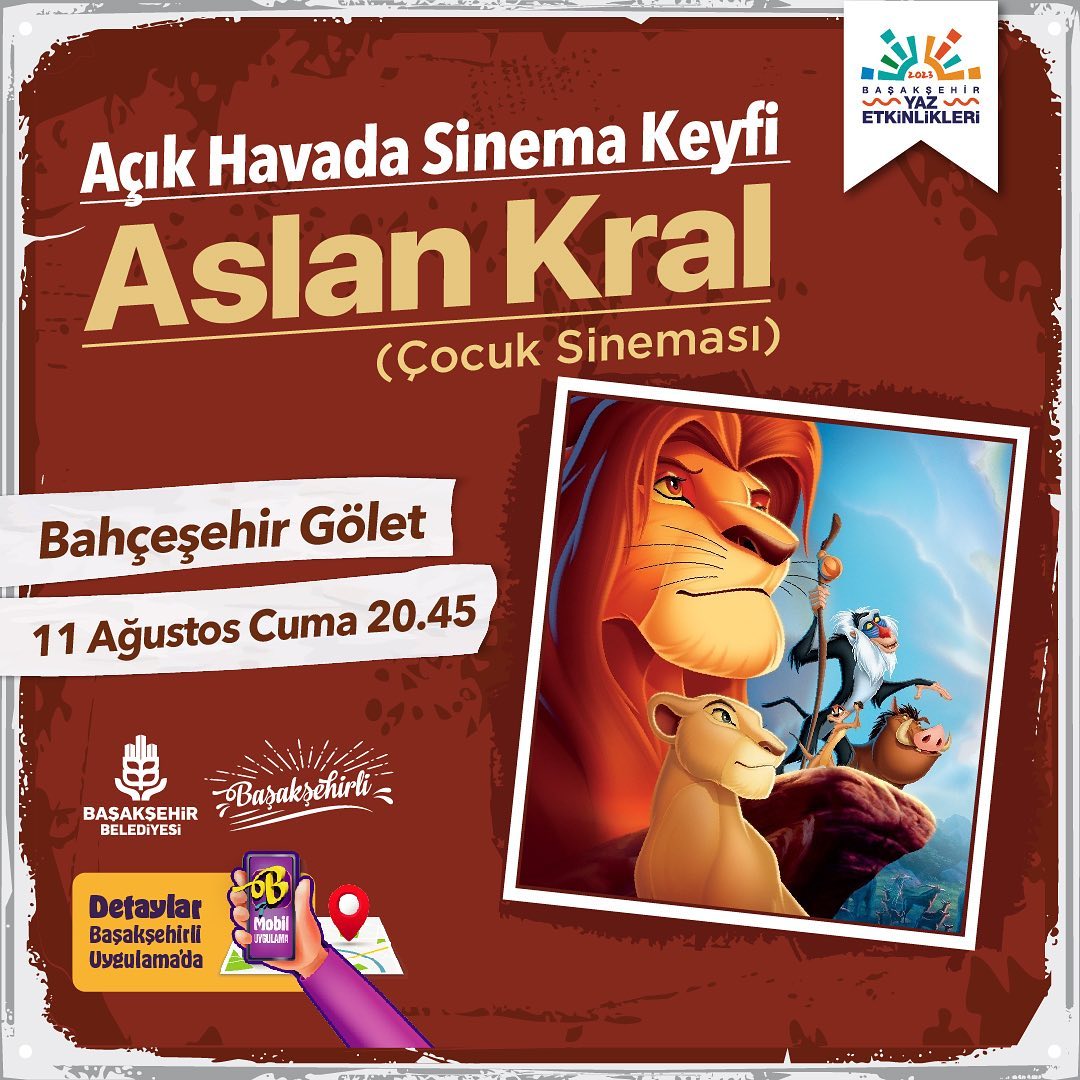 Başakşehir Belediyesi - Açık Hava Sinema Keyfi Aslan Kral